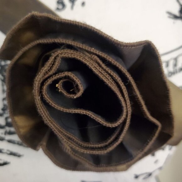 Echo Vintage 80s Brown Silk Rosette Adjustable Belt Spring Trend - Picture 2 of 6